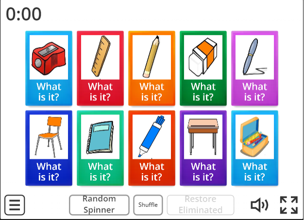 Image of 
<span>A1.1: Things in a classroom</span>
