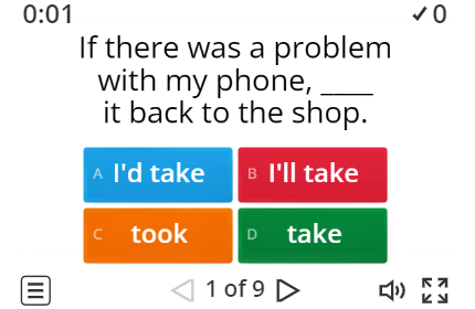 Image of 
<span>B1: Conditionals -1st. and 2nd. (quiz)</span>
