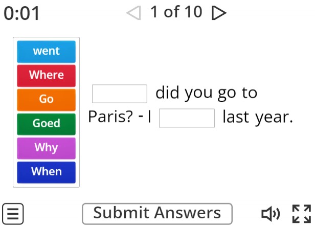 Image of 
<span>A2: Past tense questions</span>
