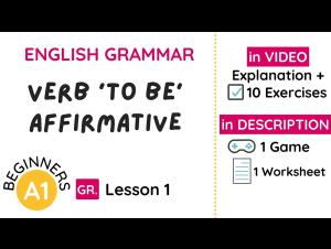 Embedded thumbnail for Lesson 1 | Verb 'To Be' Affirmative