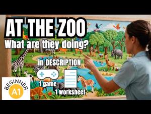 Embedded thumbnail for At the Zoo - action verbs